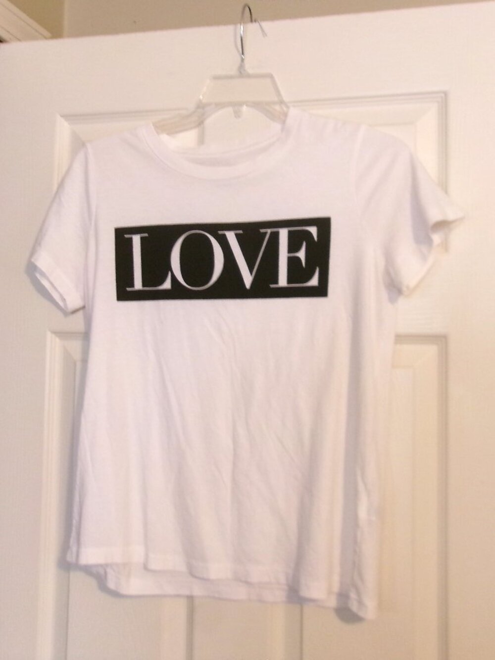 ANTHROPOLOGIE SOL ANGELES White Tee with "LOVE" Graphic  Size S